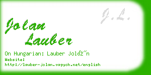 jolan lauber business card